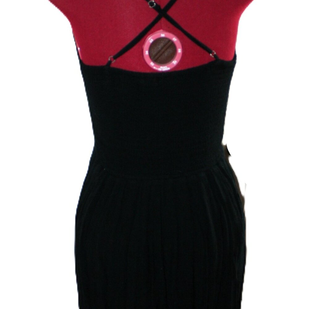 Abercrombie & Fitch Summer Dress - Size Large - Floral Embroidery - Black - Picture 4 of 6